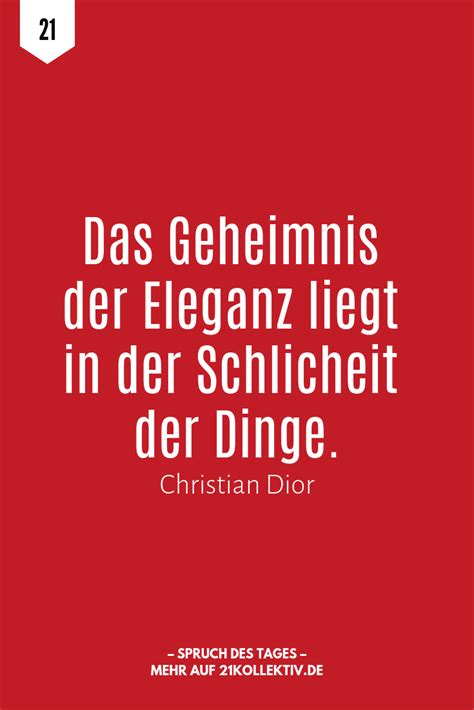 eleganz christian dior spruch